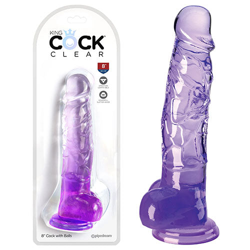 King Cock Purple 8 Inch Dong