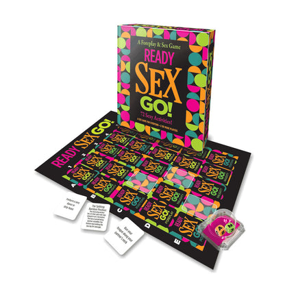 Little Genie Ready Sex Go box, game board, activity cards and dice popper