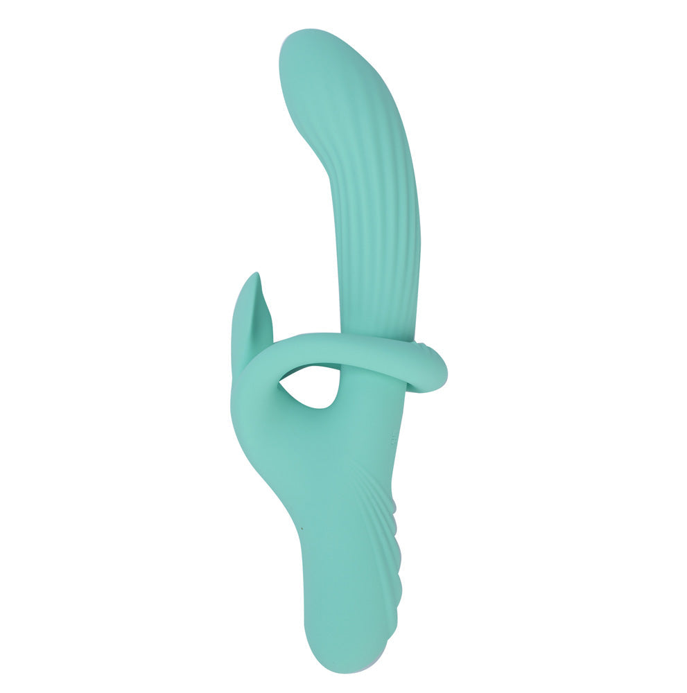 Maia Tenley green dual-motor gyrating rabbit vibrator