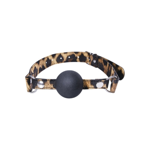 Fetish Leopard Frenzy Silicone Ball Gag