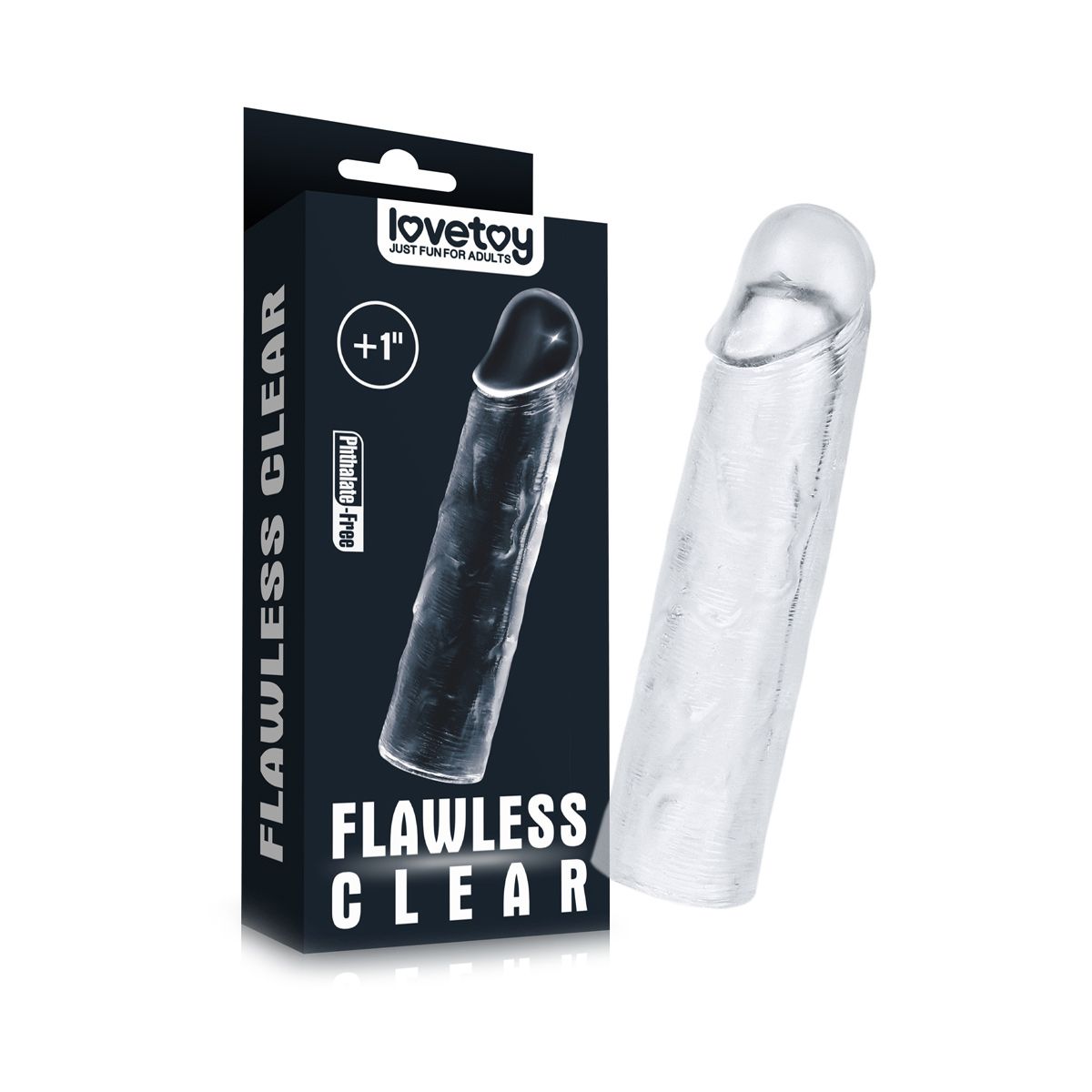 Lovetoy Flawless Clear Penis Sleeve – 1 Inch Extender