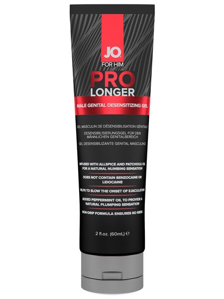 JO® Prolonger Gel - Benzocaine Free - Desensitizer 2 floz / 60 mL