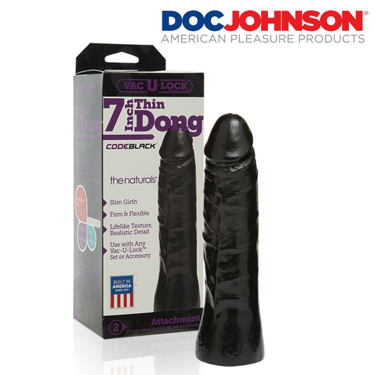 Vac-U-Lock 7 Inch Dong - Black