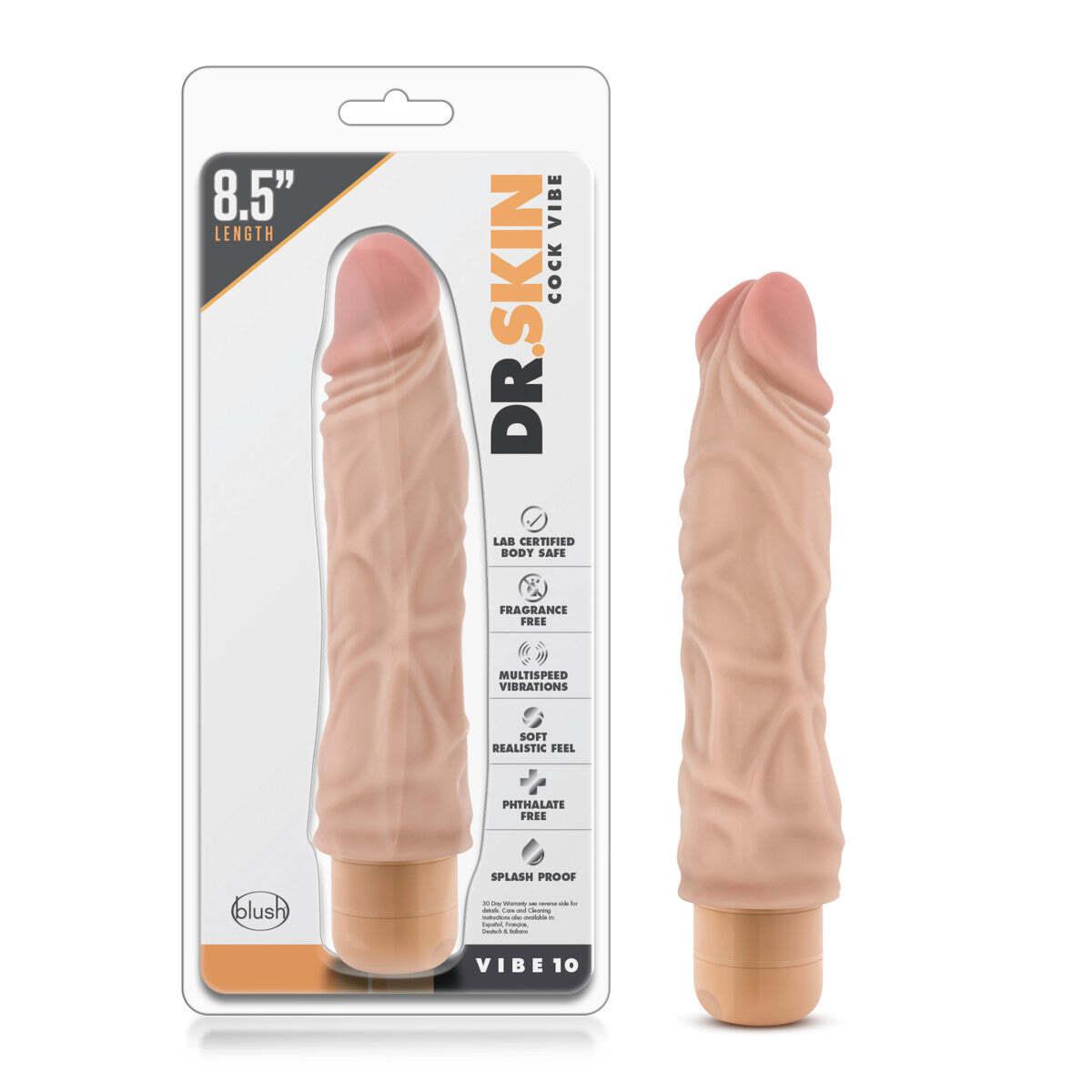 Dr Skin 8.5" Vibrating Dildo