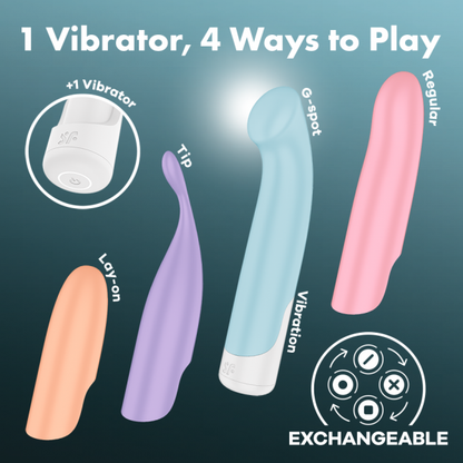 Satisfyer Playful Four vibrator set with four interchangeable sleeves