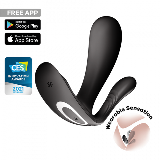 Satisfyer Top Secret Plus black app-controlled wearable vibrator