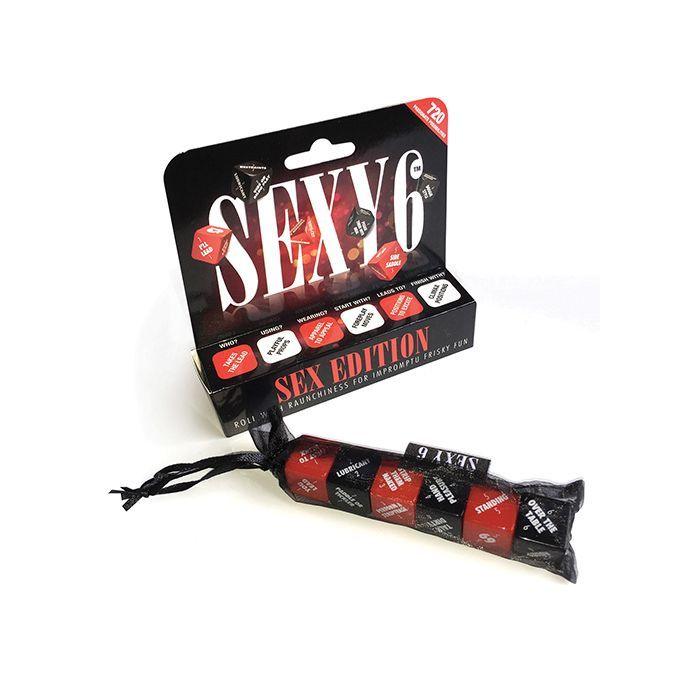 Sexy 6 Sex Edition six dice and packaging
