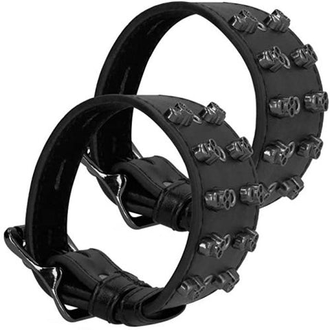 Ouch! Skulls & Bones Ankle Cuffs W/ Skulls