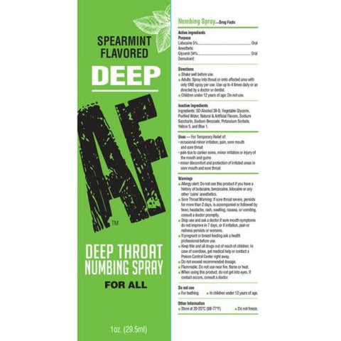 Deep AF Deep Throat Numbing Spray - Mint