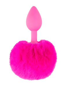 Neon Bunny Tail Pink