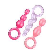 SATISFYER  Booty Call beads 3 piece PINK OR BLACK AVAILABLE