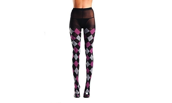 Be Wicked Classic Argyle Tights One Size fits most